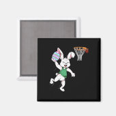 Osterhasen Kinder Jungen Männer Rabbit Dunking Bys Magnet (Vorderseite/Rückseite)