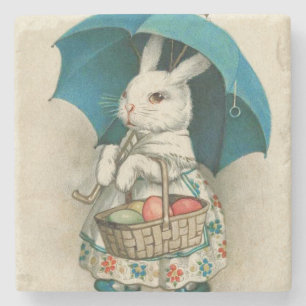 Osterhasen-Korb Buntes Ei Regenschirm Steinuntersetzer