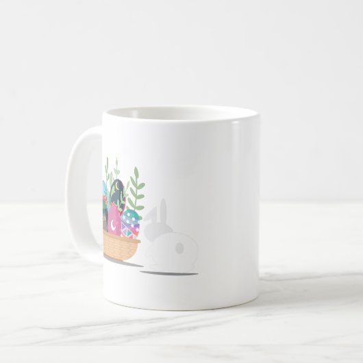 Osterhasen-Korb Kaffeetasse (Vorderseite Links)