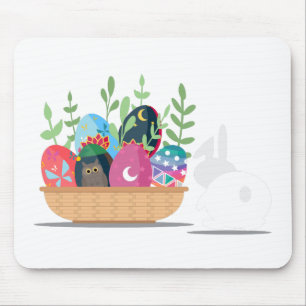 Osterhasen-Korb Mousepad