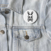 Osterhasen-Kreuzknochen Kaninchen Goth Men Boy Button (Beispiel)