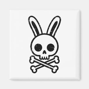 Osterhasen-Kreuzknochen Kaninchen Goth Men Boy Magnet