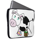 Osterhasen-Kuh Laptopschutzhülle (Vorne Rechts)