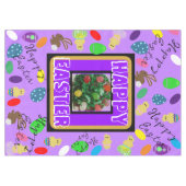 Osterhasen Küken Lila Rot Grün Eier Tischdecke (Vorderseite (Horizontal))