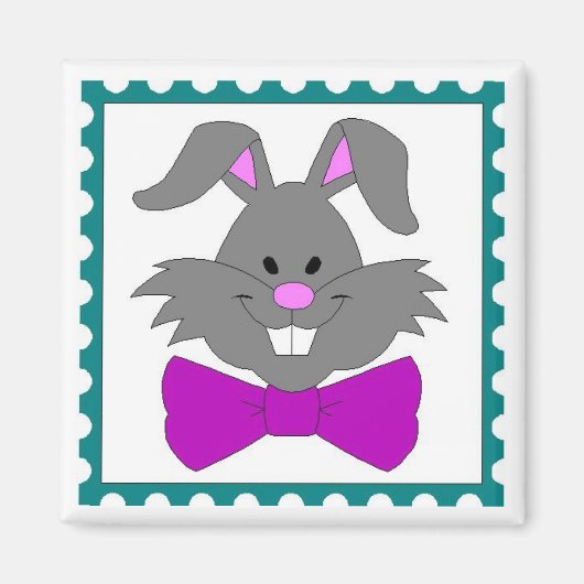 Osterhasen Kunst Magnet (Vorne)