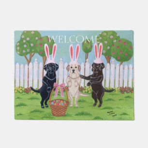 Osterhasen Labradors!! Fußmatte