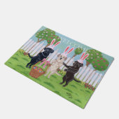 Osterhasen Labradors!! Fußmatte (Schrägansicht)