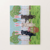 Osterhasen Labradors Puzzle (Vertikal)