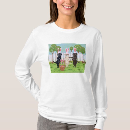 Osterhasen Labradors!! T-Shirt (Vorderseite)