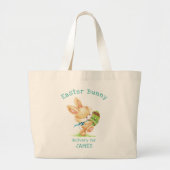 Osterhasen Lieferung Personalisiert Name / Ferien Jumbo Stoffbeutel (Vorne)