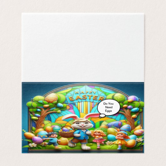 Osterhasen magisches Land (Außenseite Aufgefaltet)