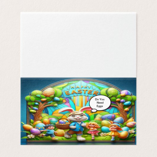 Osterhasen magisches Land (Außenseite Aufgefaltet)