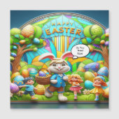 Osterhasen magisches Land Magnetkarte (Vorderseite)