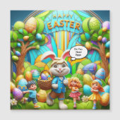 Osterhasen magisches Land Magnetkarte (Vorderseite)