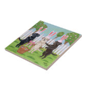 Osterhasen-Malen Labradors Fliese (Seite)