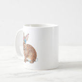 Osterhasen mit Blume auf Kopf Kaffeetasse (Vorderseite Links)