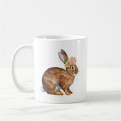 Osterhasen mit Blume auf Kopf Kaffeetasse (Links)