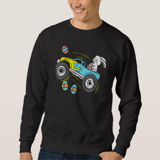 Osterhasen Monster LKW Niedlich Sweatshirt (Vorderseite)