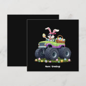 Osterhasen-Monstertruck-Eier Kinder Einladung (Vorne/Hinten)