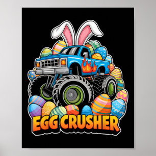 Osterhasen-Monstertruck-Eierzerquetscher Lustiger  Poster