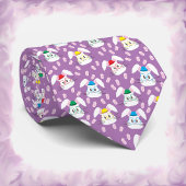 Osterhasen Muster Lila Krawatte