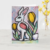 Osterhasen Naturliebhaber Bunnies Karte (Gelbe Blume)