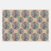 Osterhasen-Neutralpolka-Dot Personalisiert Geschenkpapier Set (Vorderseite)