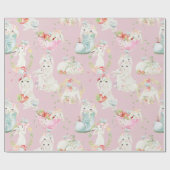 Osterhasen Niedliche Kaninchen drucken Geschenkpapier (Flach)