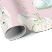 Osterhasen Niedliche Kaninchen drucken Geschenkpapier (Rolleneckpunkt)