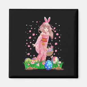 Osterhasen-Ohren Kawaii Japanische Anime Manga Tee Magnet