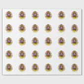 Osterhasen-Ostereier Geschenkpapier (Flach)
