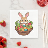 Osterhasen Ostereier Korb Serviette (Beispiel)