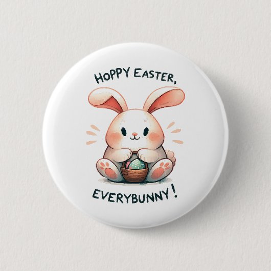 Osterhasen Ostern, Jedermann! Button (Vorderseite)