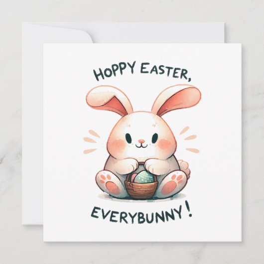 Osterhasen Ostern, Jedermann! Einladung (Vorderseite)