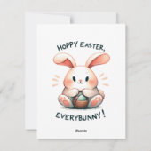 Osterhasen Ostern, Jedermann! Feiertagskarte (Rückseite)