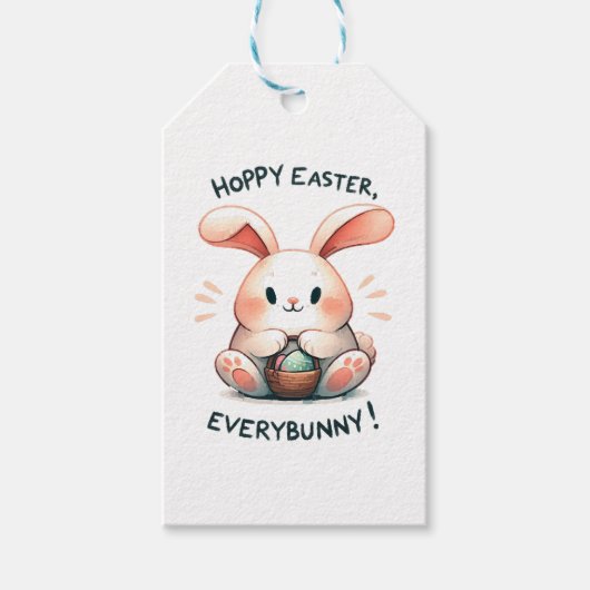 Osterhasen Ostern, Jedermann! Geschenkanhänger (Vorderseite)