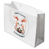 Osterhasen Ostern, Jedermann! Große Geschenktüte (Rückseite Schrägansicht)