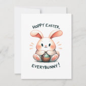 Osterhasen Ostern, Jedermann! Mitteilungskarte (Vorderseite)