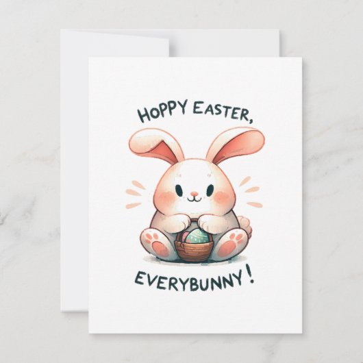 Osterhasen Ostern, Jedermann! Mitteilungskarte (Rückseite)