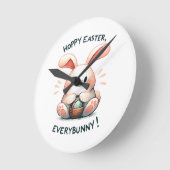 Osterhasen Ostern, Jedermann! Runde Wanduhr (Winkel)