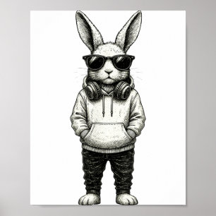 Osterhasen-Ostersonnenbrille Ostertag Hase Männer Poster
