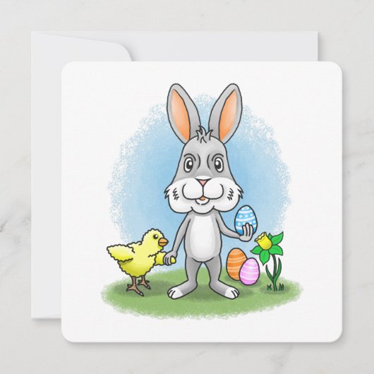 Osterhasen-Ostersonntags-Brunch Einladung (Vorderseite)