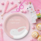 Osterhasen-Papier-Rosa-Papier-Teller mit Ihrem Pappteller (Party)