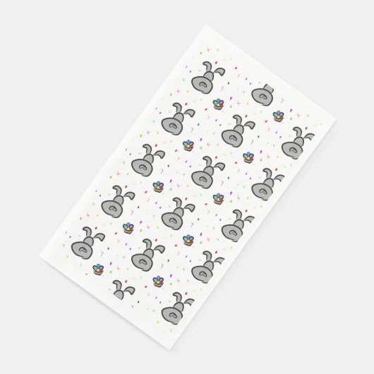 Osterhasen-Papiertücher Serviette (Ecke)