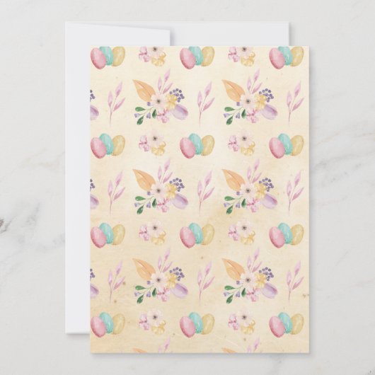 Osterhasen Party Ei Hunt Rosa Korb Einladung (Rückseite)