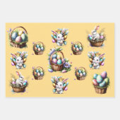 Osterhasen-Pastelleier Korb Geschenkpapier Set (Vorderseite 2)