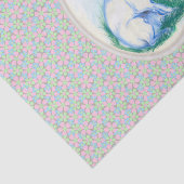 Osterhasen-Pastellfarben auf Blumenmuster des Früh Seidenpapier (Ausschnitt)