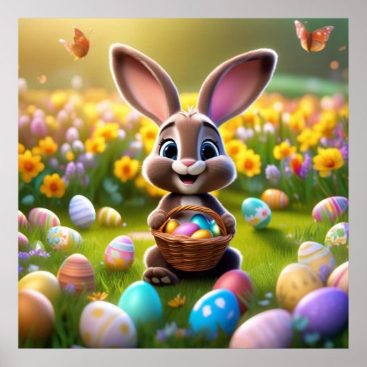 Osterhasen-Poster Poster (Vorne)