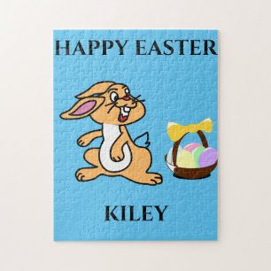 Osterhasen-Puzzle mit personalisiertem Namen. Puzzle
