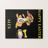 Osterhasen-Puzzle mit personalisiertem Namen. Puzzle (Horizontal)